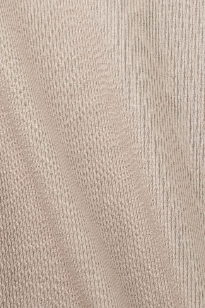 T-shirt girocollo in jersey di cotone, LIGHT TAUPE, detail image number 5