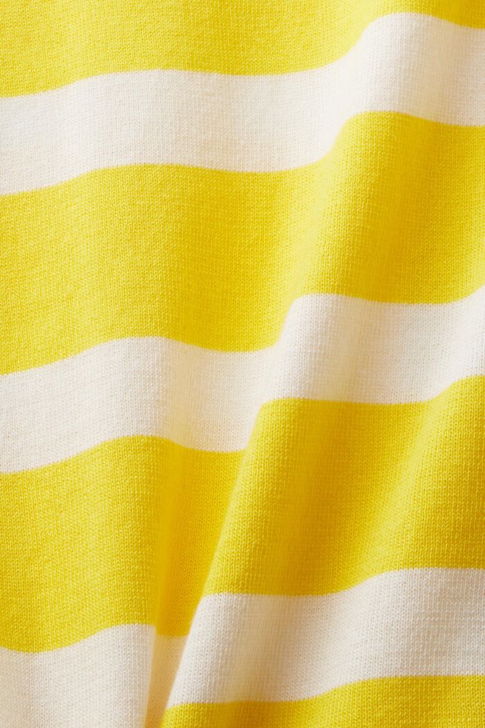 Maglia in cotone a righe, YELLOW, detail image number 4