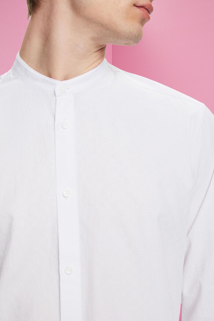Camicia Slim Fit strutturata con colletto alto, WHITE, detail image number 2