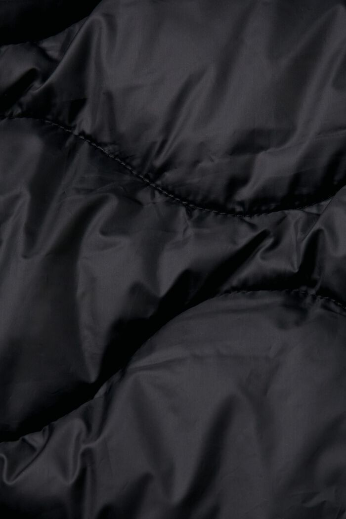 Riciclato: giacca trapuntata trasformabile con cappuccio, BLACK, detail image number 6