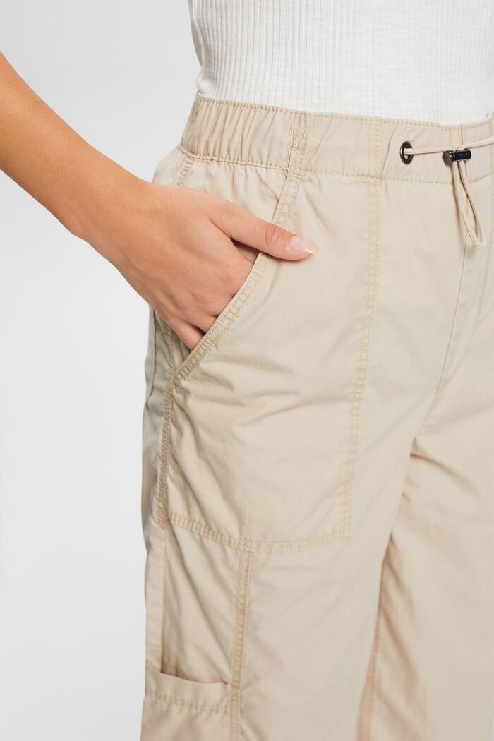 Pantaloni cargo, 100% cotone, SAND, detail image number 2