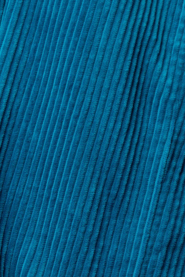 Pantaloni in velluto cropped a gamba larga, TEAL BLUE, detail image number 1