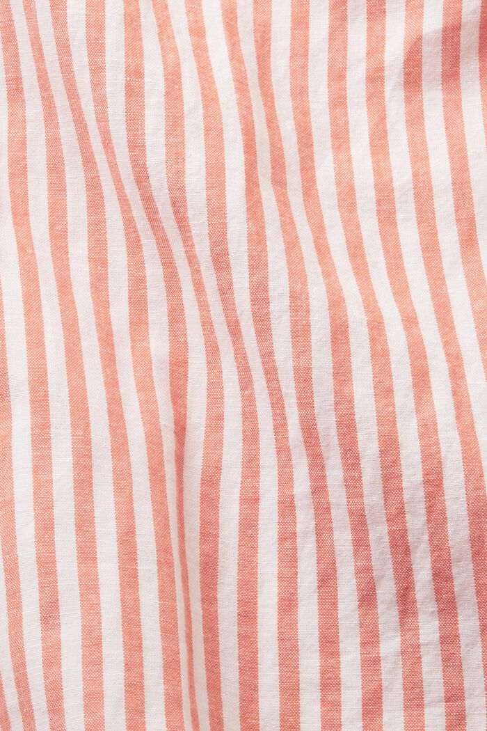 Camicia a righe in popeline di cotone, BRIGHT ORANGE, detail image number 5