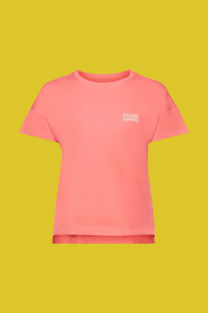 T-shirt con stampa del logo, CORAL, detail image number 5