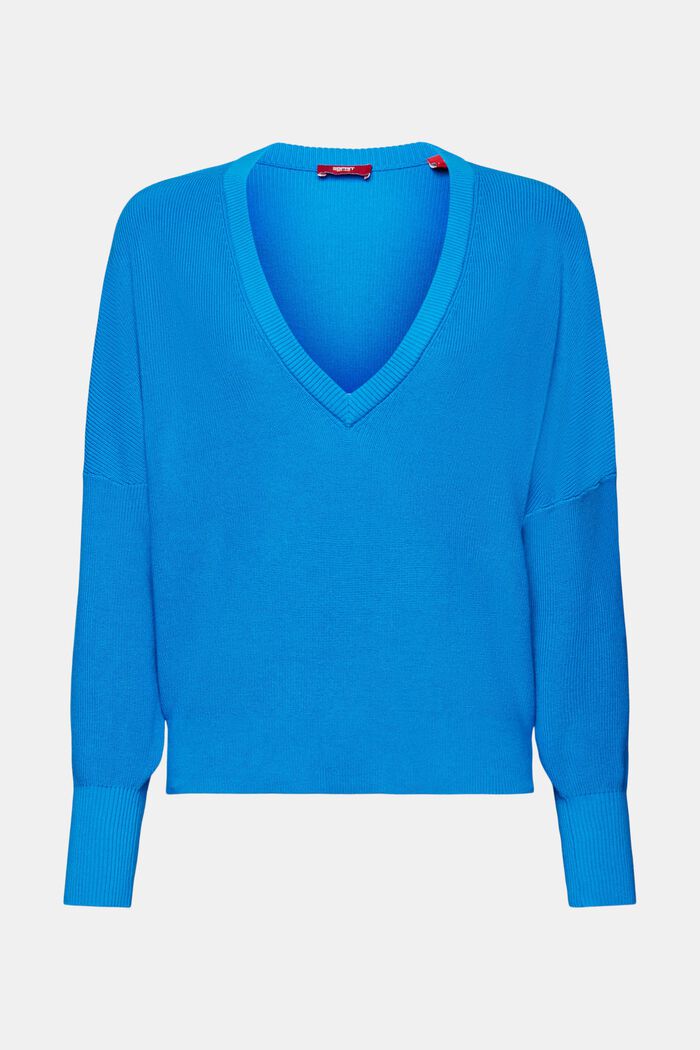 Pullover pipistrello, 100% cotone, BLUE, detail image number 5