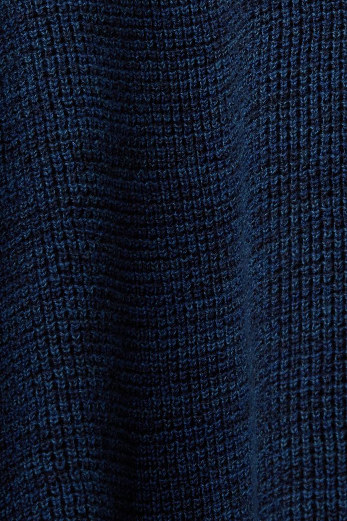 Cardigan con scollo a V, 100% cotone, NAVY, detail image number 4