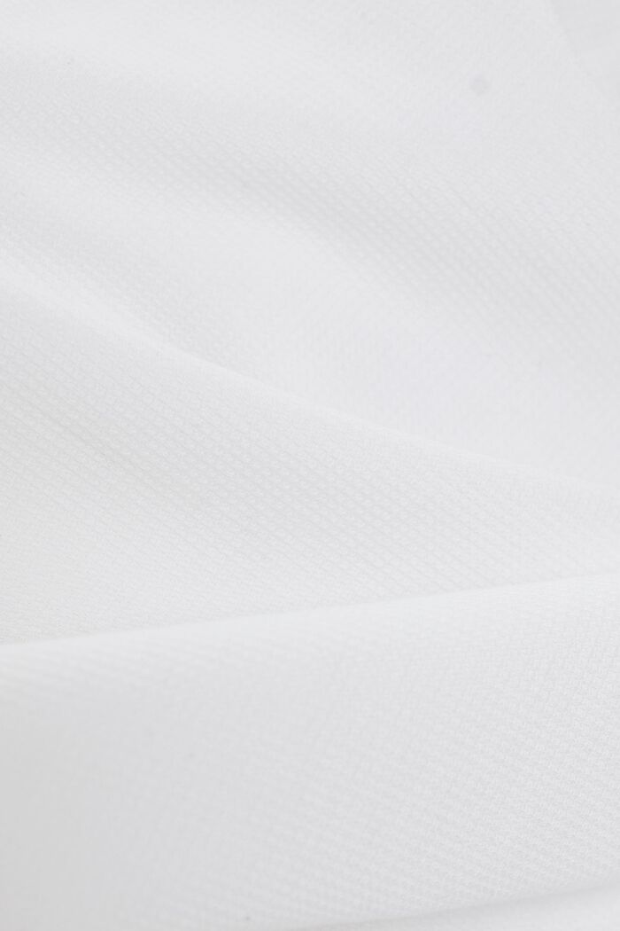 Camicia con colletto alto in cotone, WHITE, detail image number 4