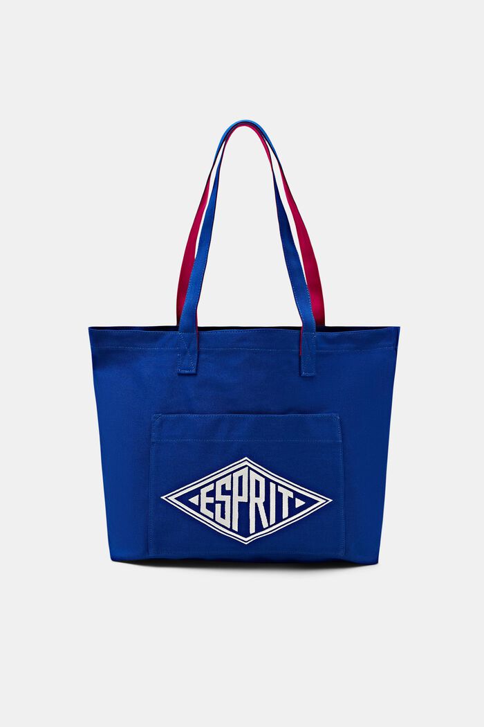 Tote Bag con logo in canvas, BRIGHT BLUE, detail image number 0