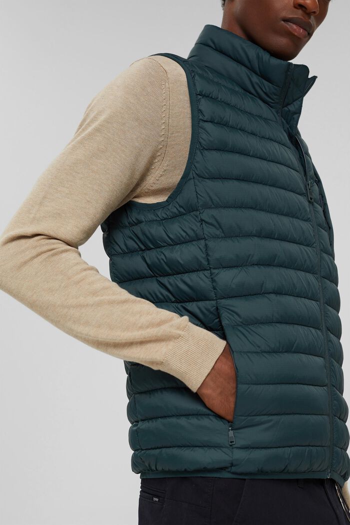 In materiale riciclato: gilet trapuntato con 3M® Thinsulate, TEAL BLUE, detail image number 2