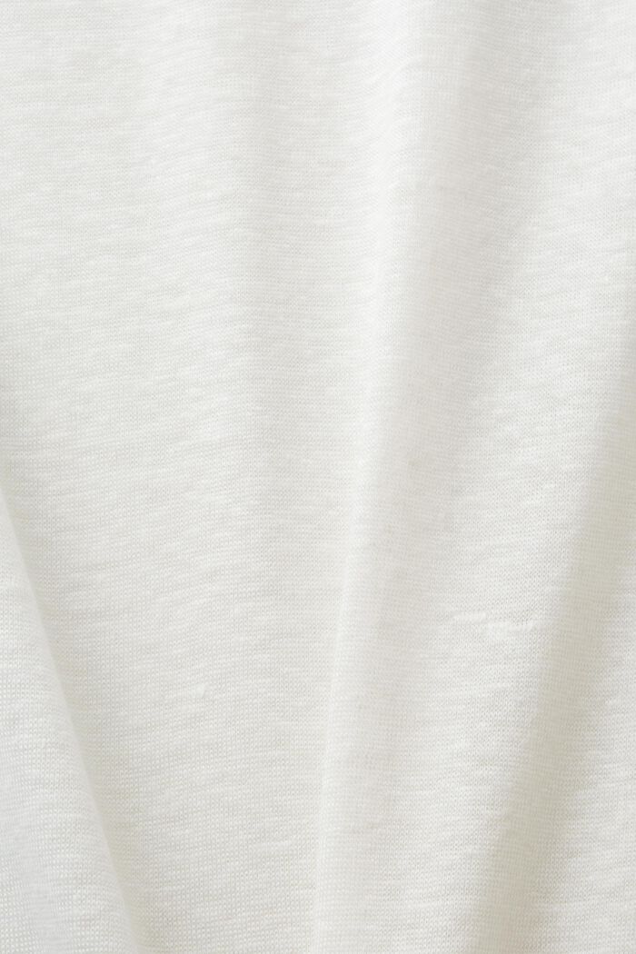 T-shirt in lino, OFF WHITE, detail image number 5