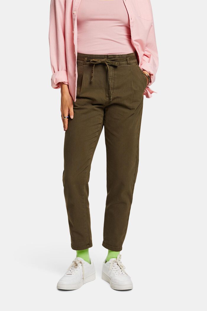 Pantaloni chino, KHAKI GREEN, detail image number 0
