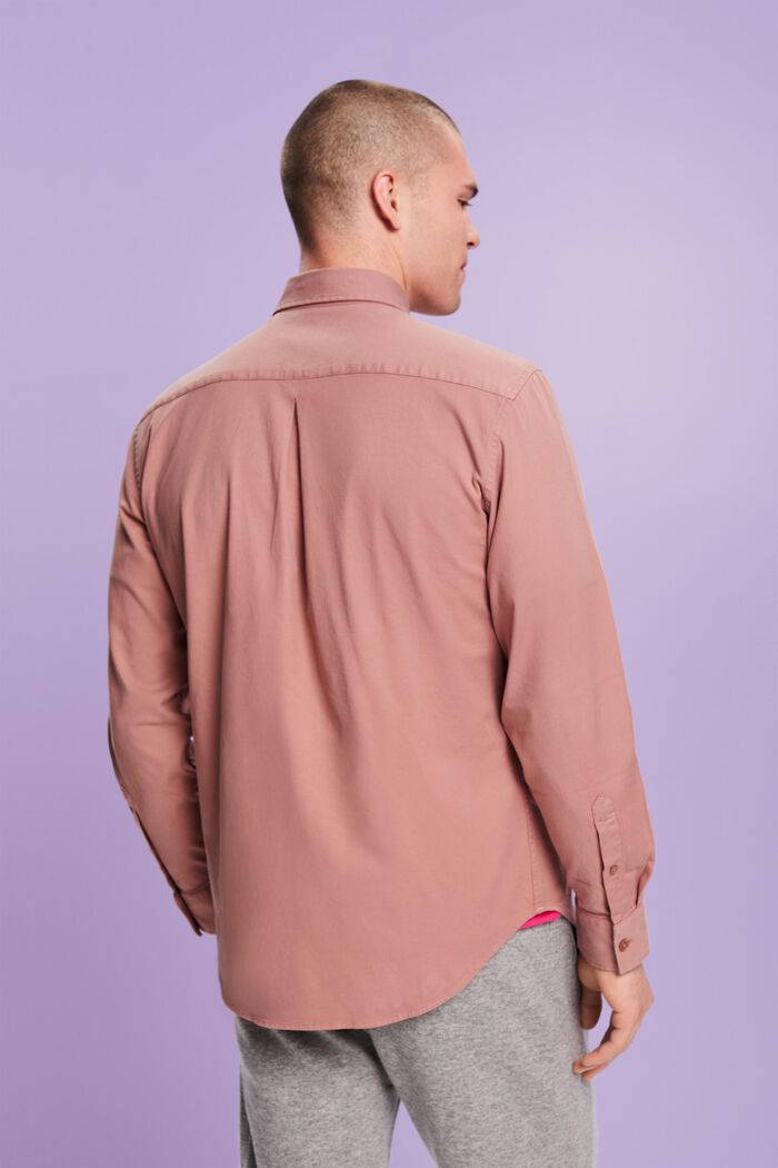 Camicia in twill regular fit, DARK OLD PINK, detail image number 4