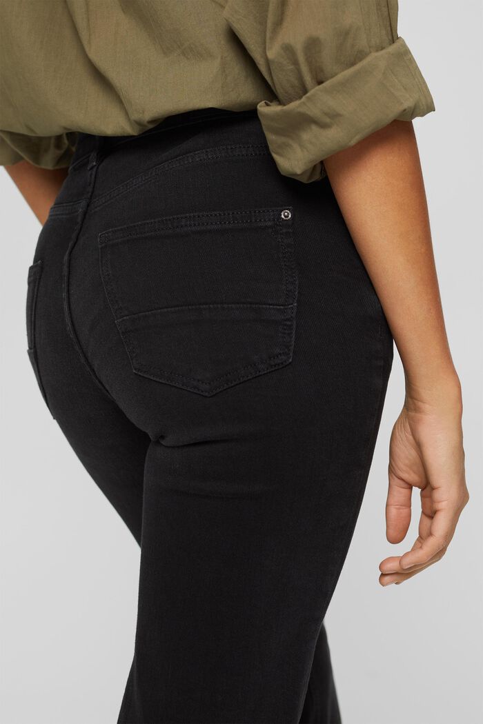 Jeans elasticizzati con cotone biologico, BLACK DARK WASHED, detail image number 2