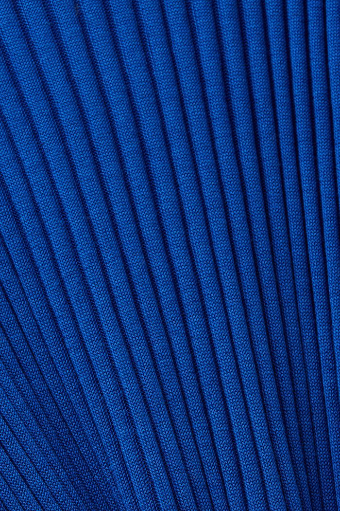 Pullover in maglia a coste, BRIGHT BLUE, detail image number 5