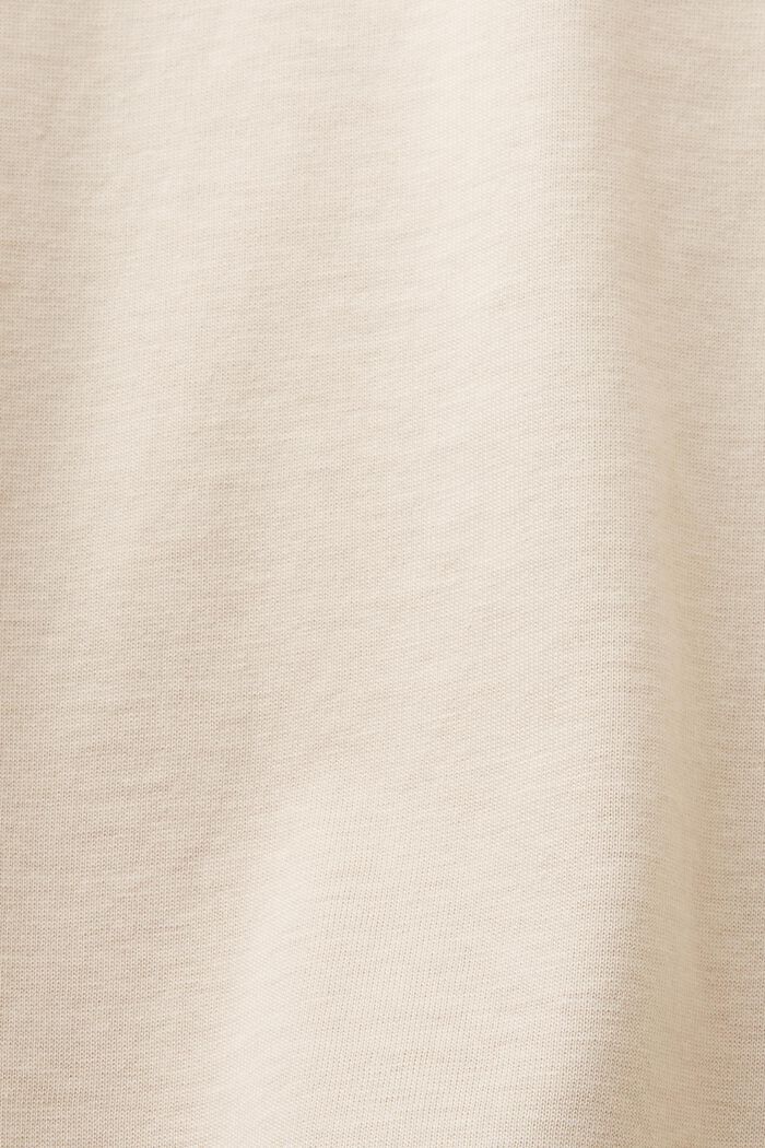 T-shirt girocollo in cotone, LIGHT TAUPE, detail image number 5