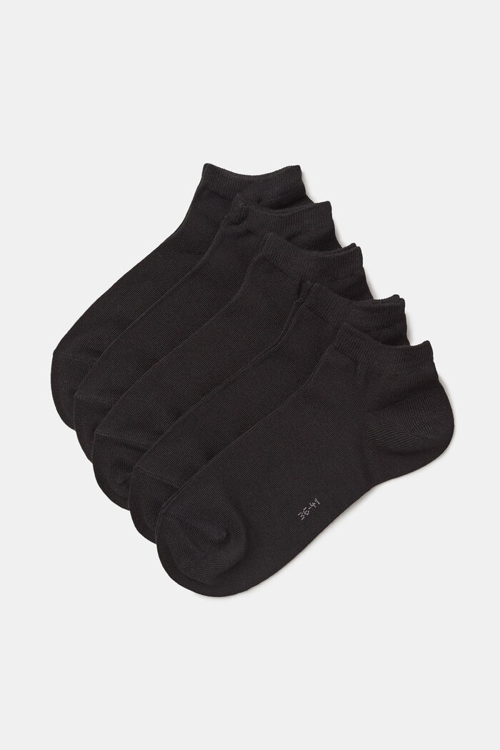 Confezione da cinque di calze in misto cotone, BLACK, detail image number 0