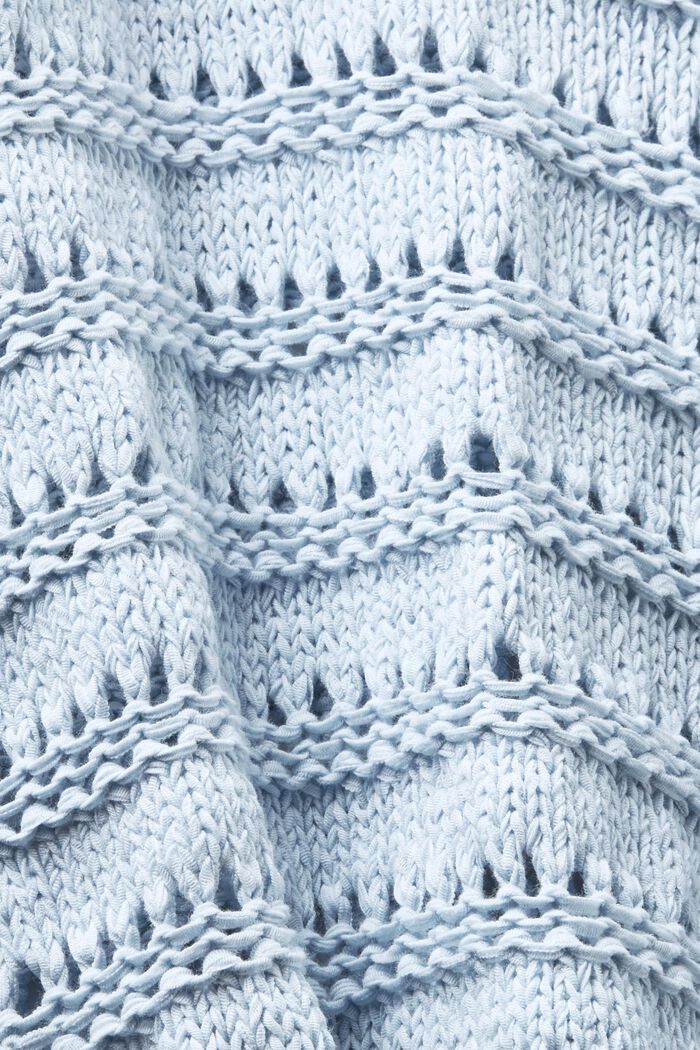 Pullover in maglia traforata, LIGHT BLUE, detail image number 4