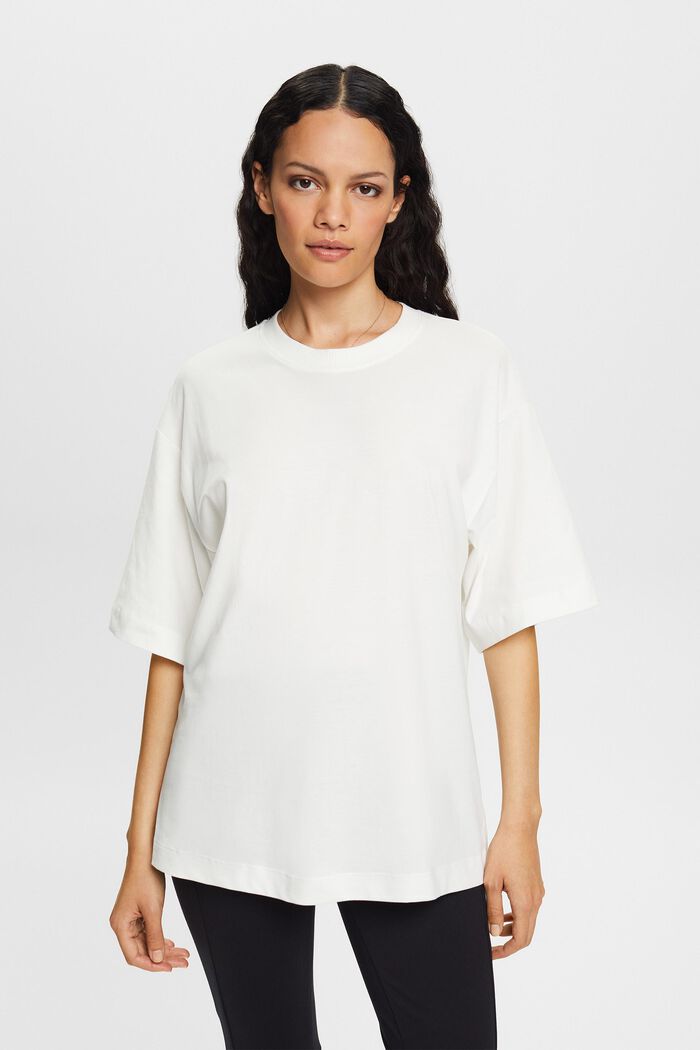 T-shirt oversize in cotone, OFF WHITE, detail image number 0