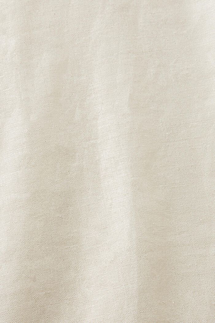 Blusa in misto lino aperta sulla schiena, CREAM BEIGE, detail image number 5