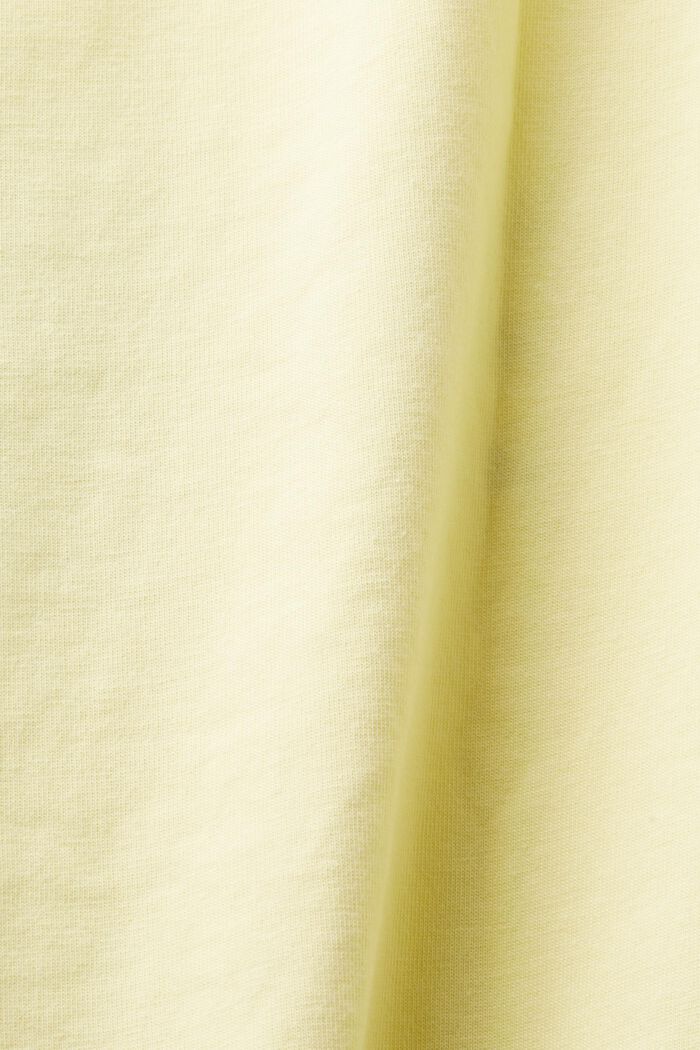 T-shirt a girocollo con logo, LIME YELLOW, detail image number 5