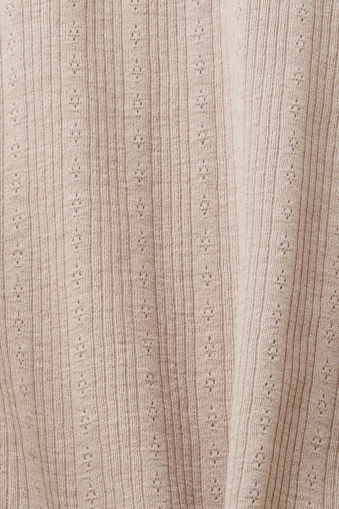 Maglia pointelle a manica lunga, LIGHT TAUPE, detail image number 5