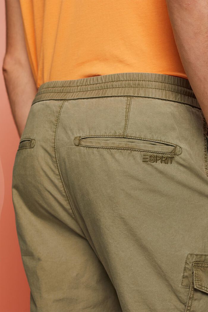 Pantaloni cargo, 100% cotone, OLIVE, detail image number 4