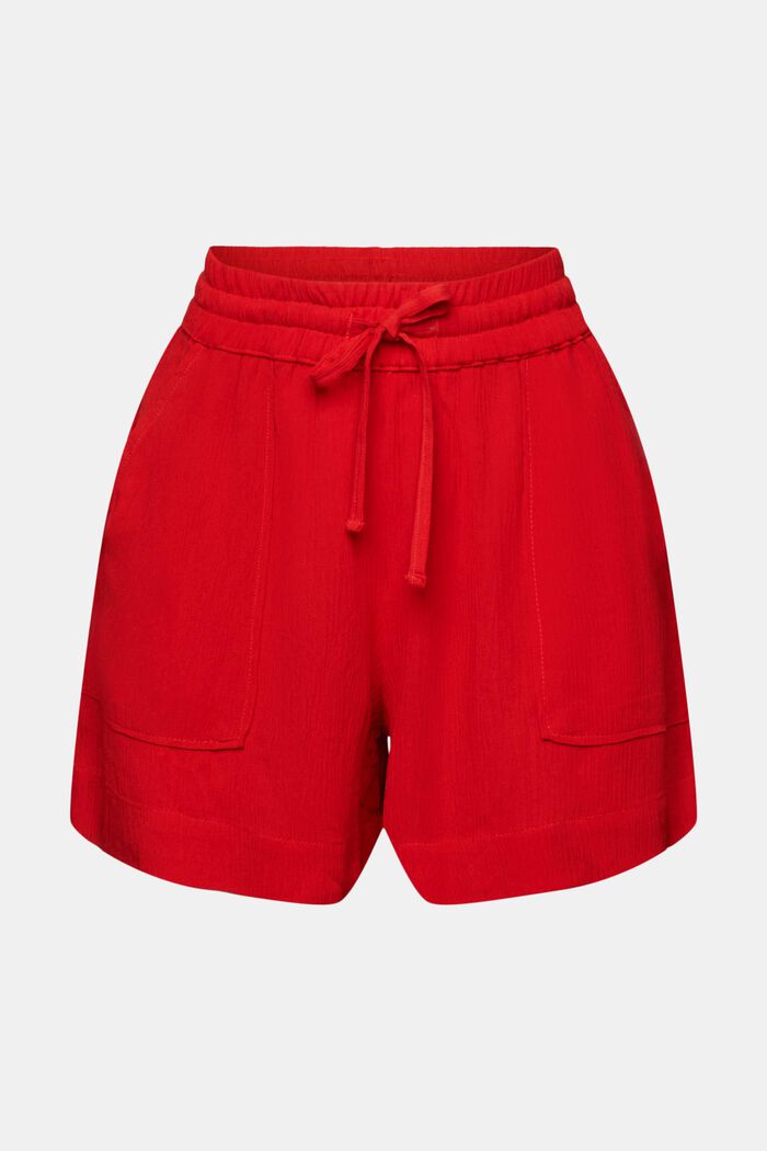 Pantaloncini da spiaggia increspati, DARK RED, detail image number 6