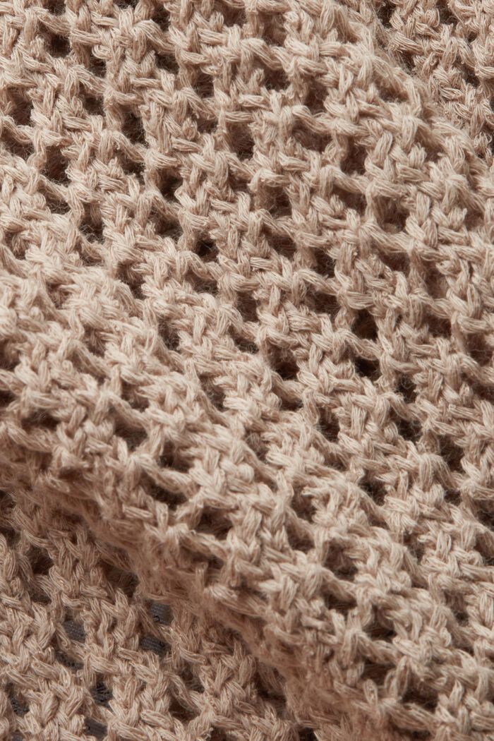 Cardigan a maglia aperta, LIGHT TAUPE, detail image number 4