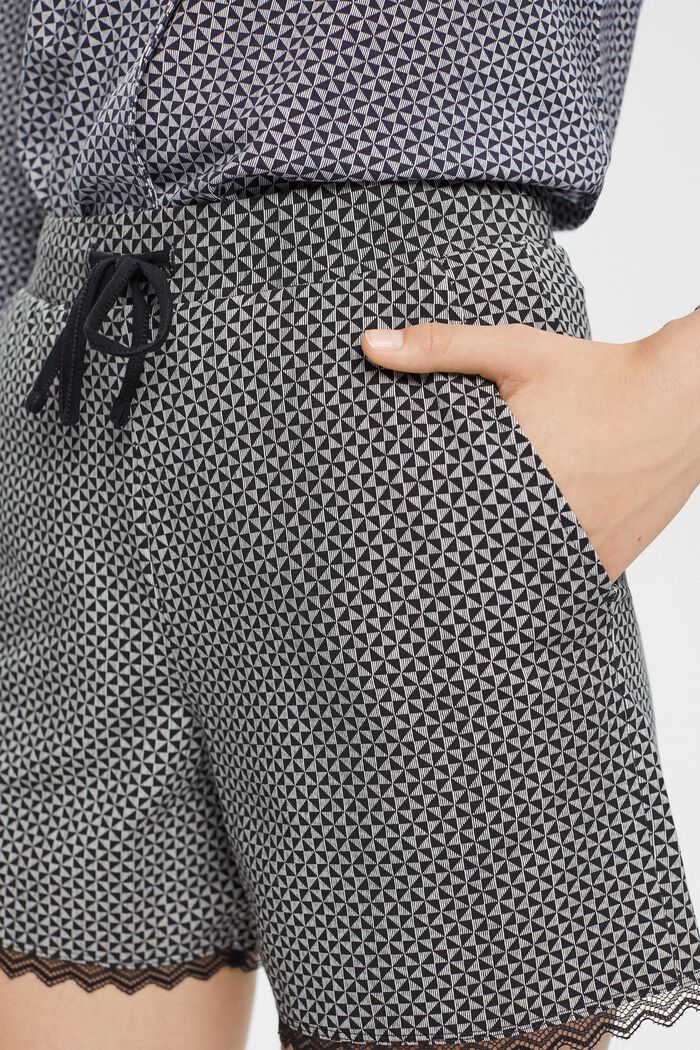 Shorts in jersey con stampa, BLACK, detail image number 2