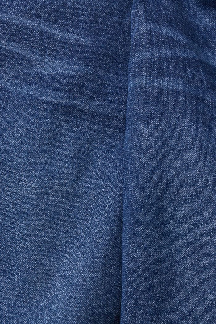 Shorts in denim di misto cotone biologico, BLUE MEDIUM WASHED, detail image number 4