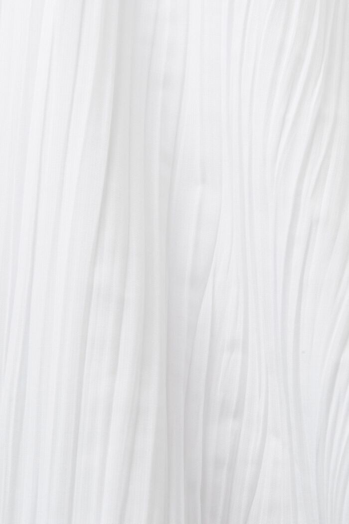 Maglia a maniche lunghe plissettata, WHITE, detail image number 5