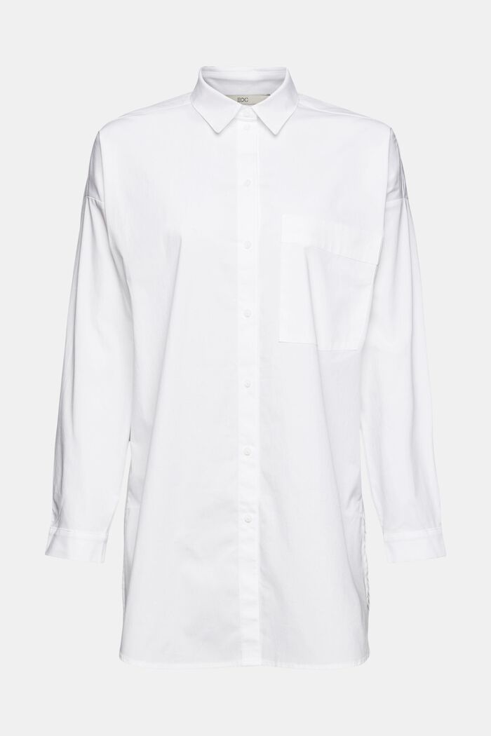 Camicia blusata oversize, WHITE, detail image number 5
