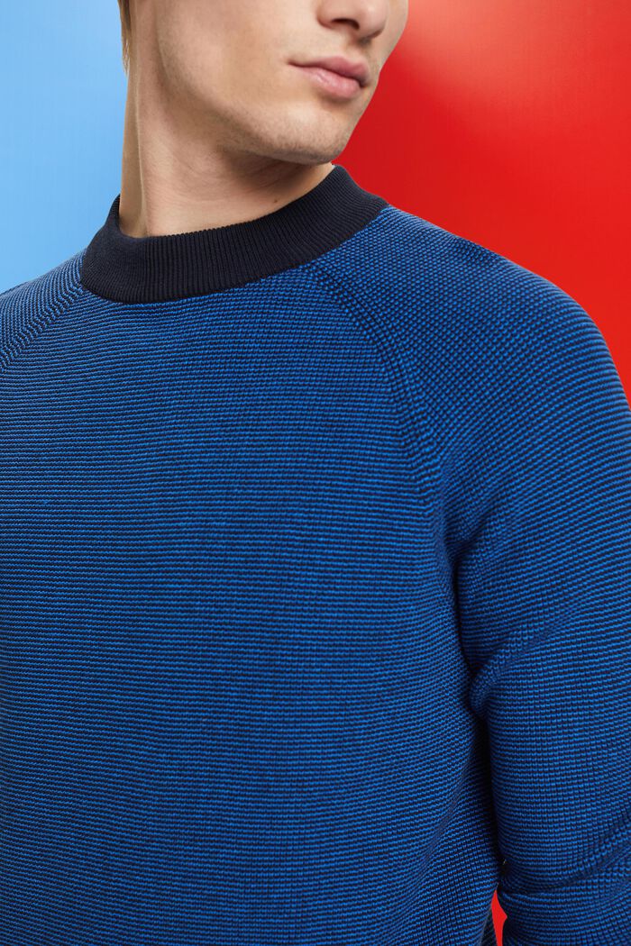 Pullover a righe con collo a lupetto, NAVY, detail image number 2