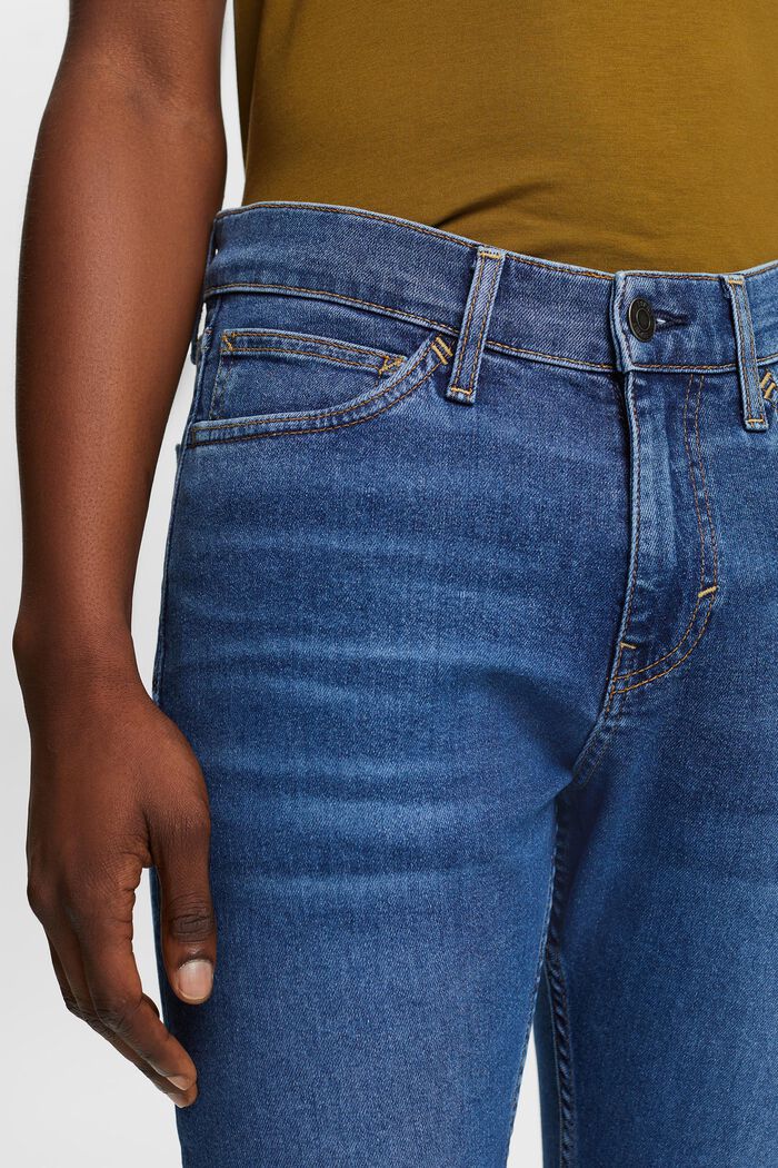 Jeans skinny a vita media, BLUE MEDIUM WASHED, detail image number 4