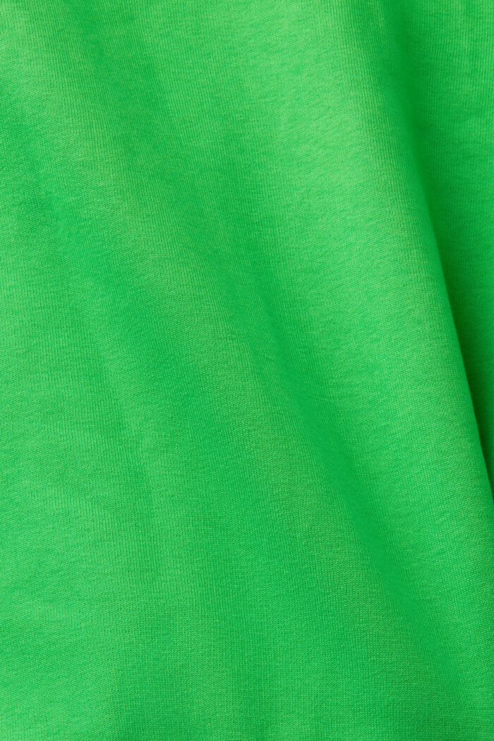 Felpa cropped con cappuccio e zip lunga, GREEN, detail image number 5