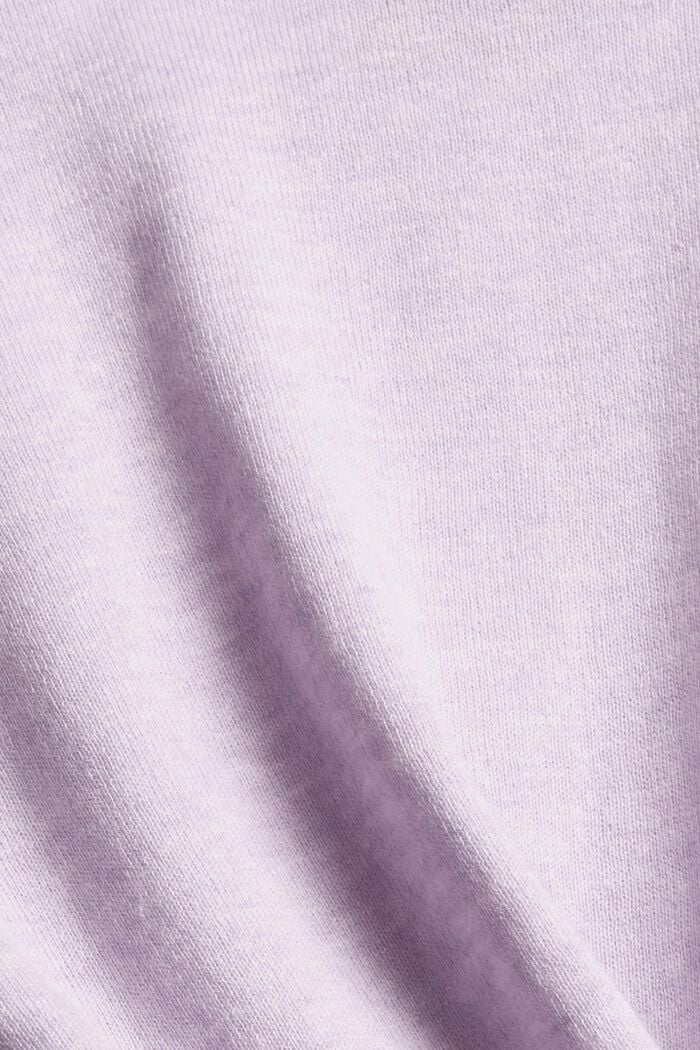 Pullover in maglia di cotone, LILAC, detail image number 4
