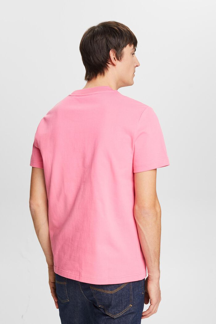 T-shirt unisex in jersey di cotone con logo, PINK FUCHSIA, detail image number 3
