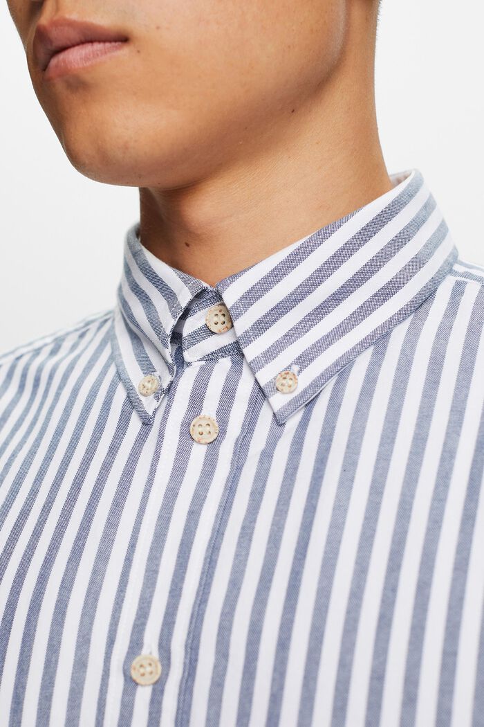 Camicia Oxford a righe botton down, GREY BLUE, detail image number 2