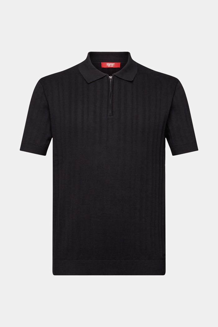 Camicia polo Slim Fit, BLACK, detail image number 5