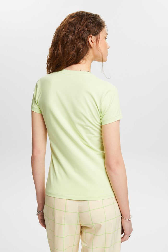 T-shirt in jersey con scollo a V, PASTEL GREEN, detail image number 2