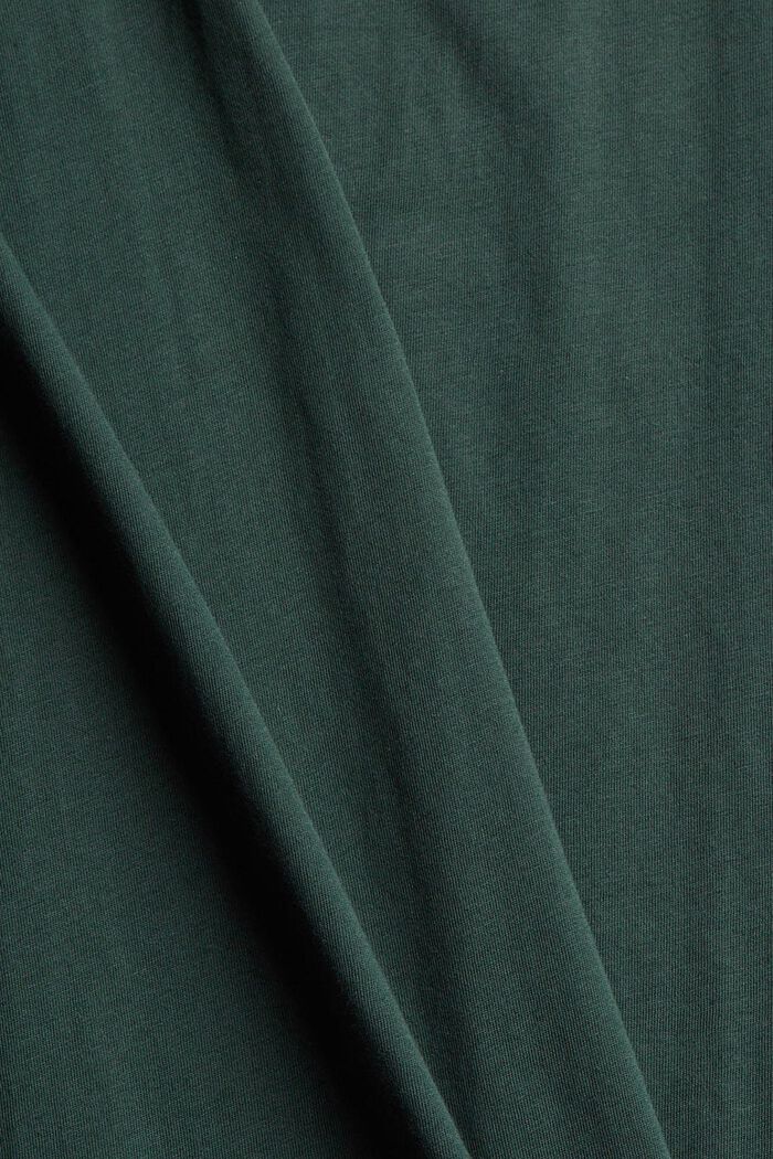 T-shirt in jersey con logo, 100% cotone, TEAL BLUE, detail image number 4