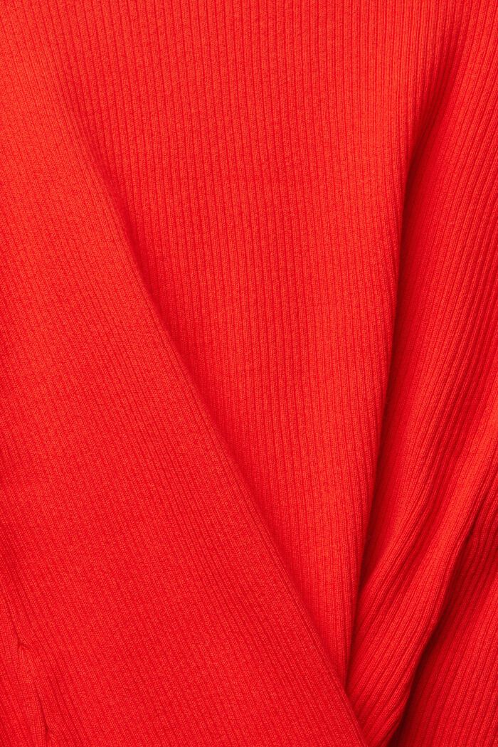Pullover con effetto a coste, RED, detail image number 1