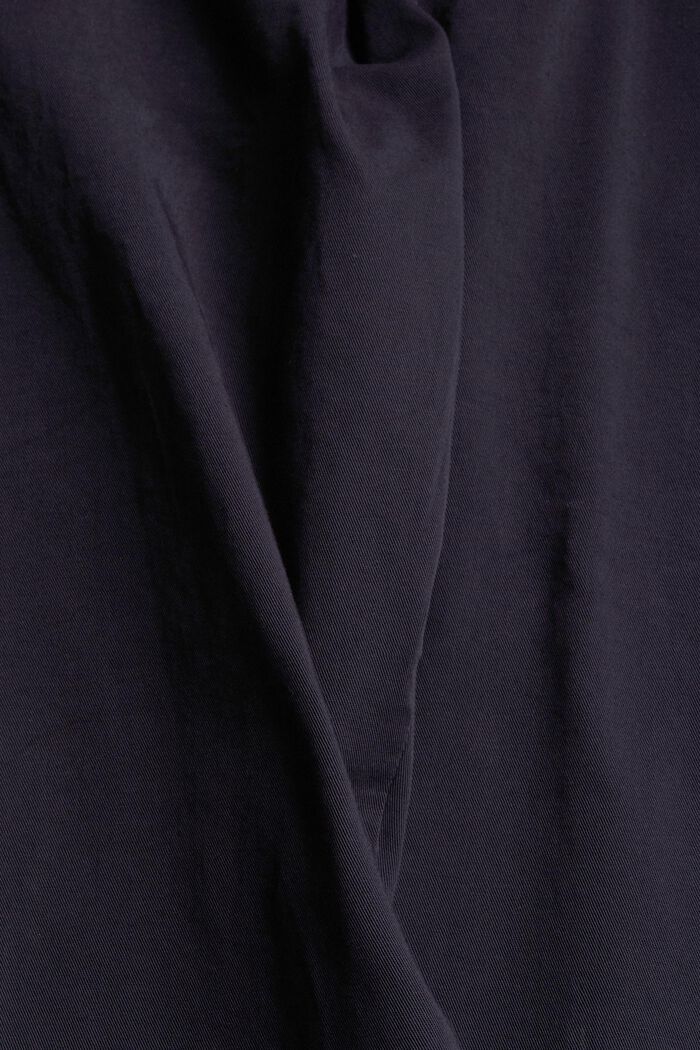 Pantaloni chino con cintura da annodare in cotone Pima, NAVY, detail image number 1