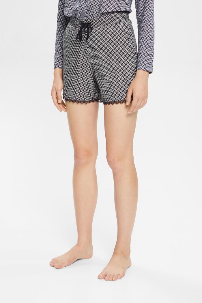 Shorts in jersey con stampa, BLACK, detail image number 1
