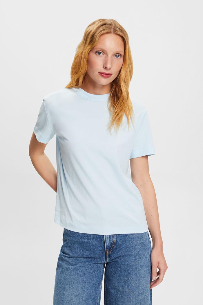 T-shirt con girocollo e maniche corte, PASTEL BLUE, detail image number 2