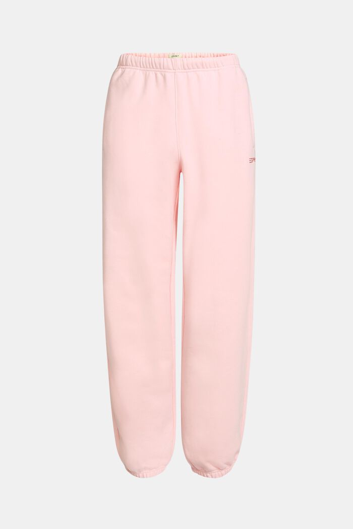 Pantaloni della tuta con logo in pile di cotone, unisex, LIGHT PINK, detail image number 6