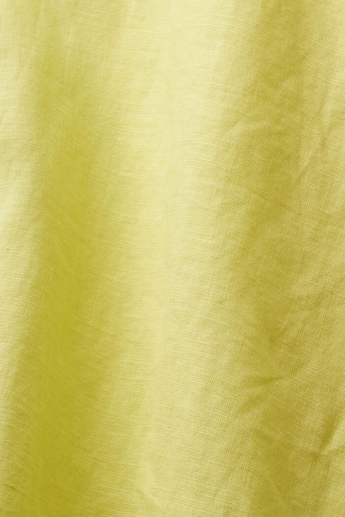 Camicia in lino e cotone, PASTEL YELLOW, detail image number 5