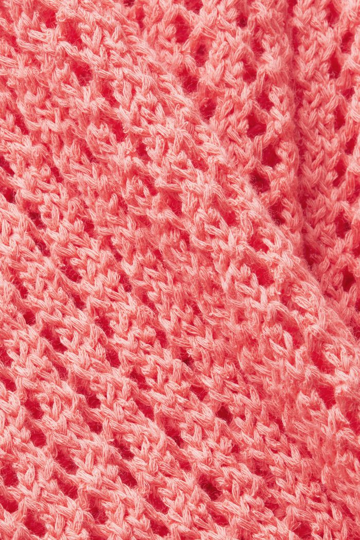 Cardigan in maglia aperto, CORAL, detail image number 4
