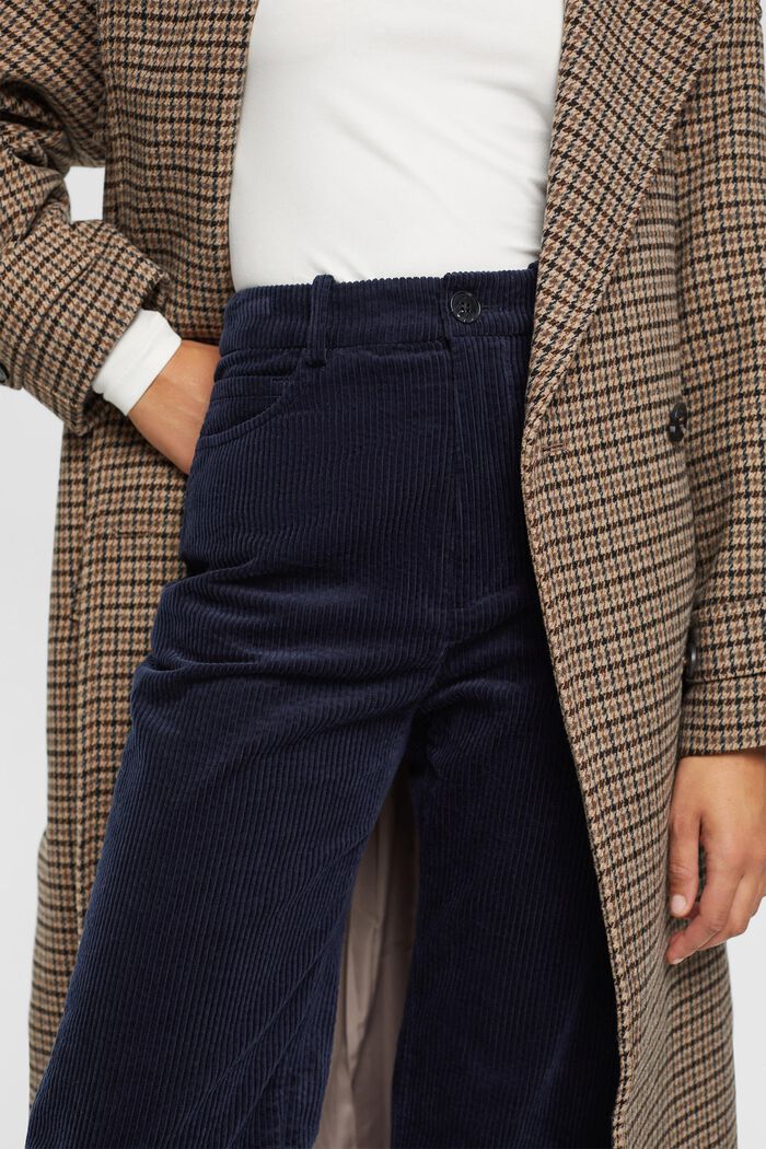 Pantaloni in velluto di cotone, NAVY, detail image number 0