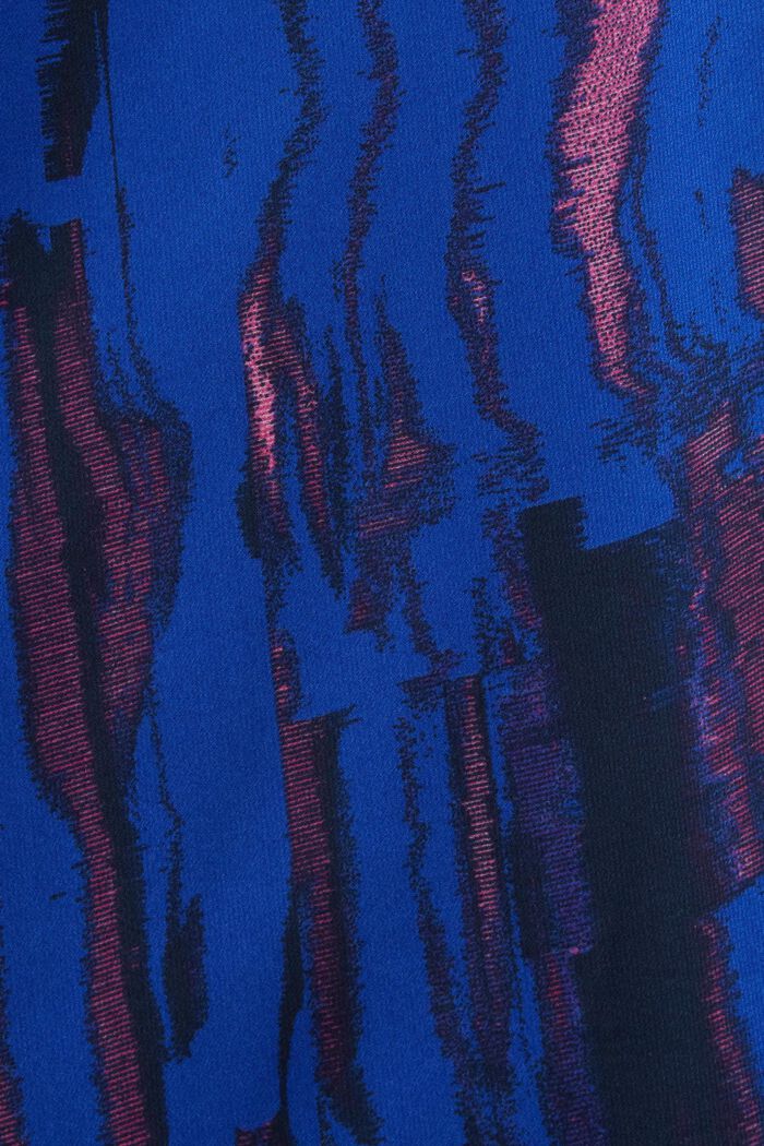 Abito mini in crêpe di chiffon stampato, BRIGHT BLUE, detail image number 5